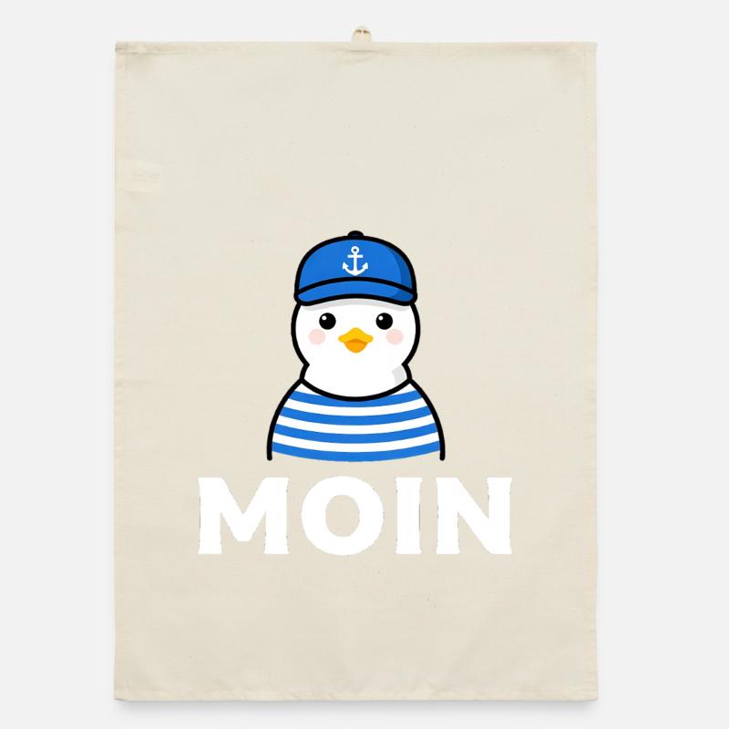 Moin Möwe im Sailor-Stil Organic Geschirrtuch