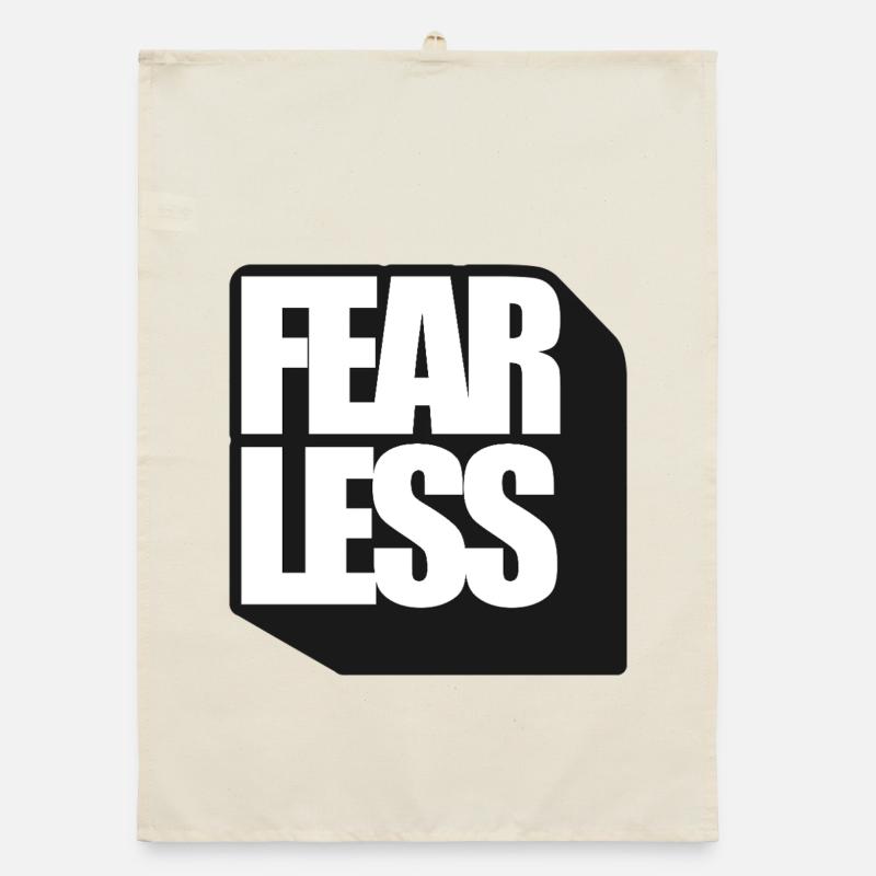 Fearless Bold Typography Organic dish towel