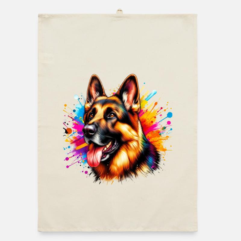 Deutscher Schäferhund Organic Geschirrtuch