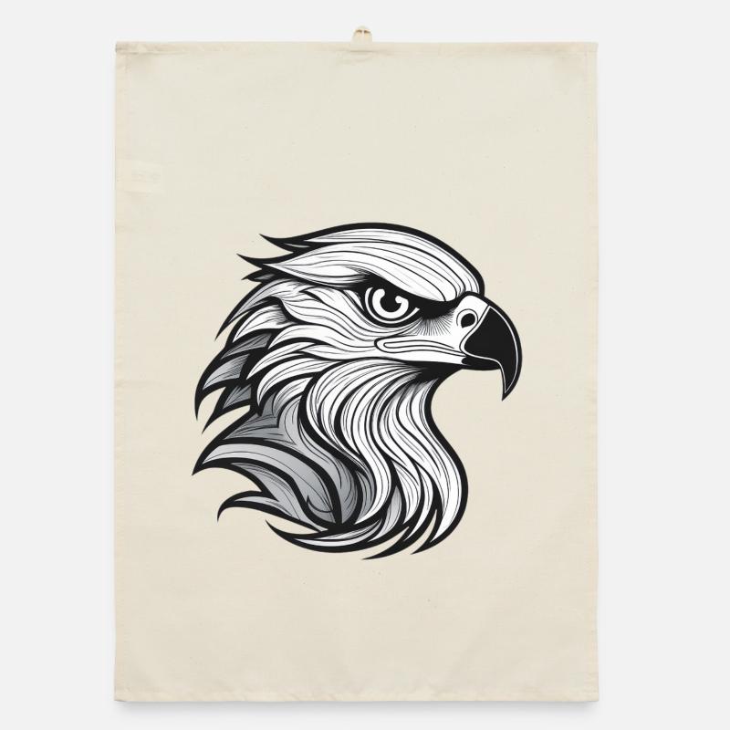 Pose de la tête d’aigle expressionniste Torchon bio