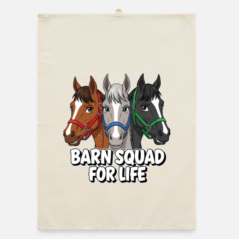 Barn Squad Pferdefreunde Organic Geschirrtuch