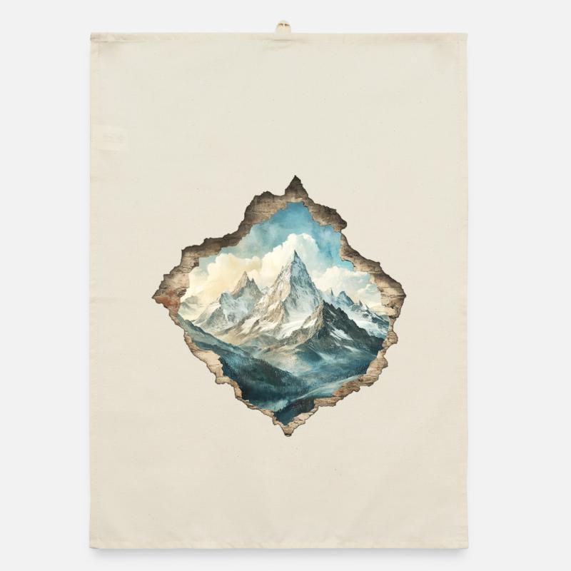 Mountains Organic dish towel