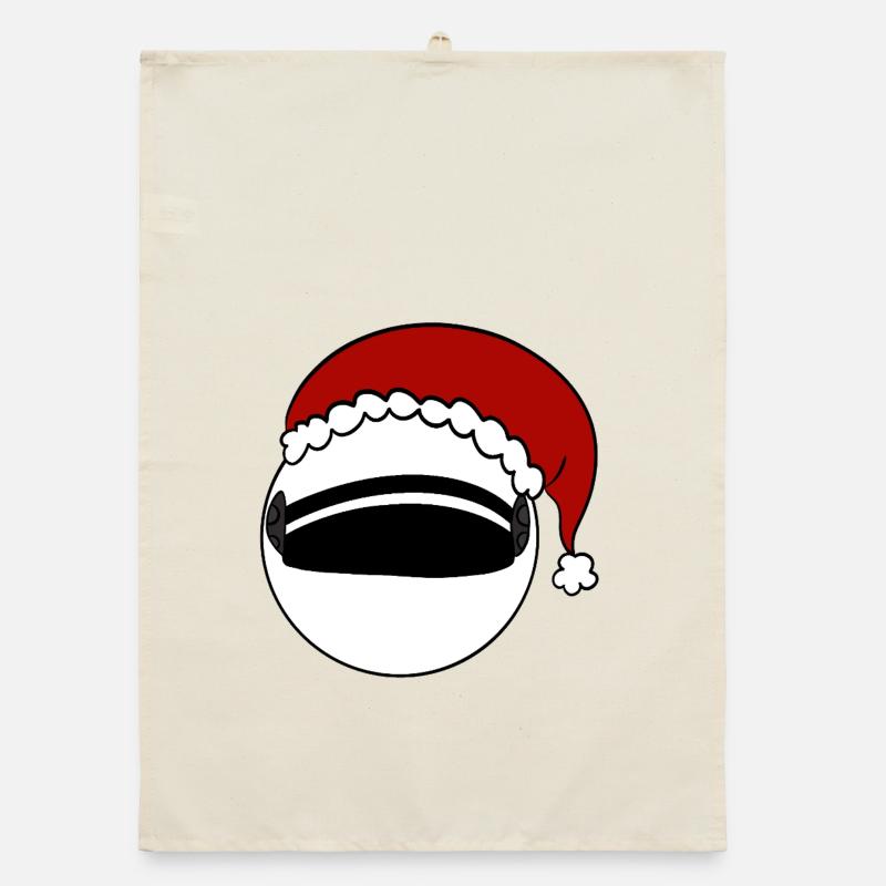 Weihnachtsmann   Helm  Organic Geschirrtuch