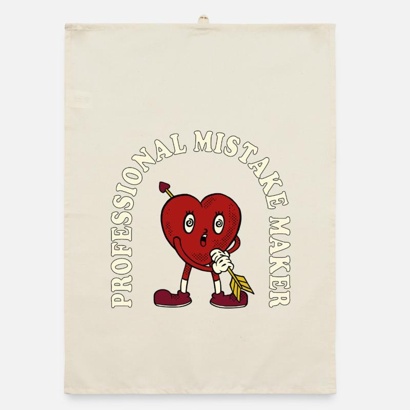 Professional Mistake Maker – Retro Comic Humor Organic dish towel