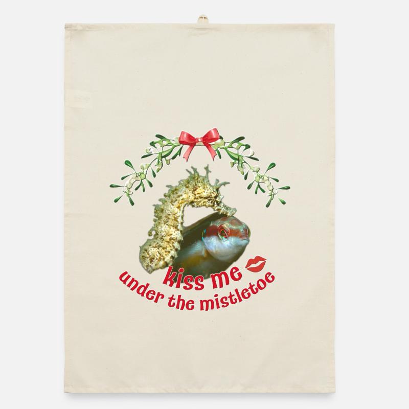 Baiser de gui – Salutations de Noël en mer Torchon bio