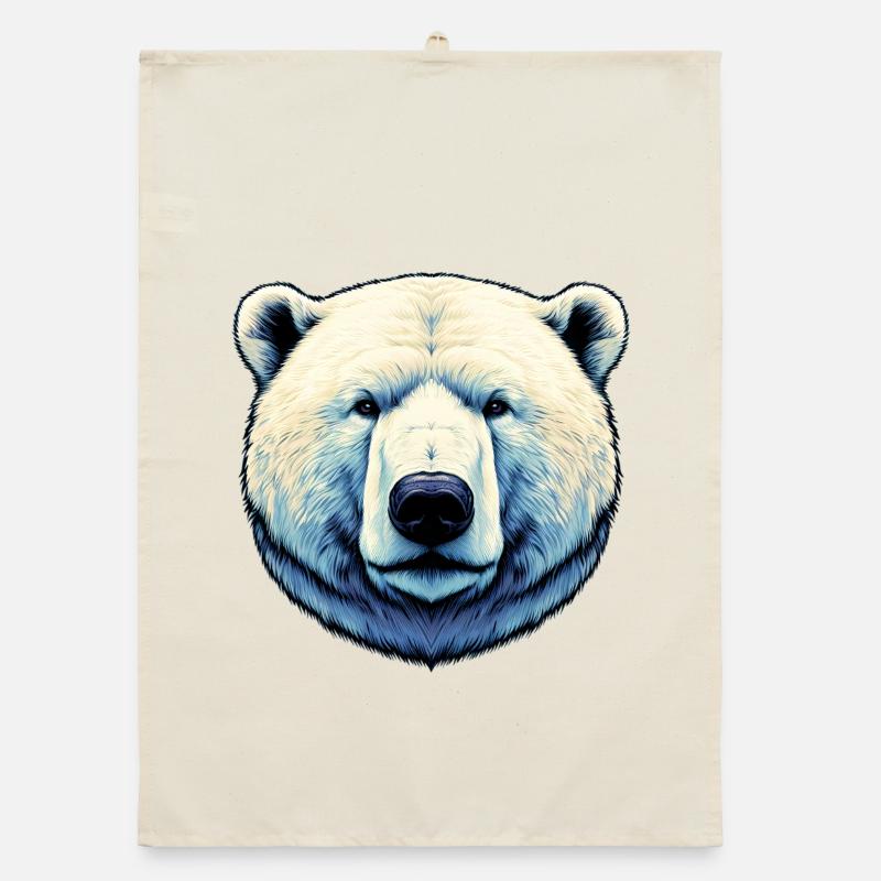 Weißer Eisbär Organic Geschirrtuch