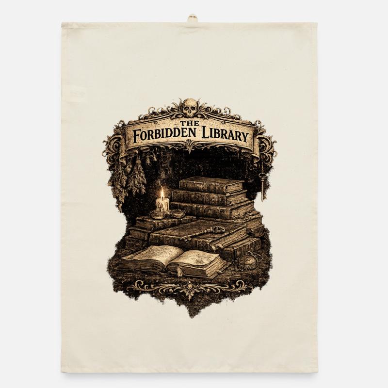 Bibliothèque interdite : Tomes au clair de lune Torchon bio