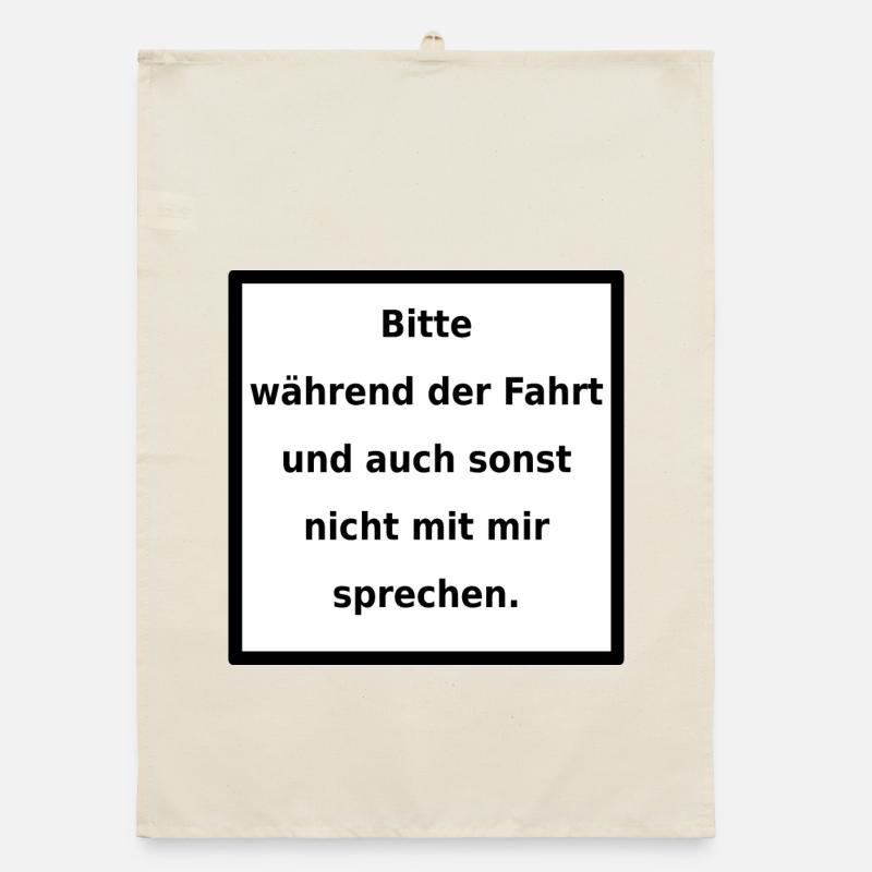 Genereller Warnhinweis. (black/white) - Organic Geschirrtuch - Natur