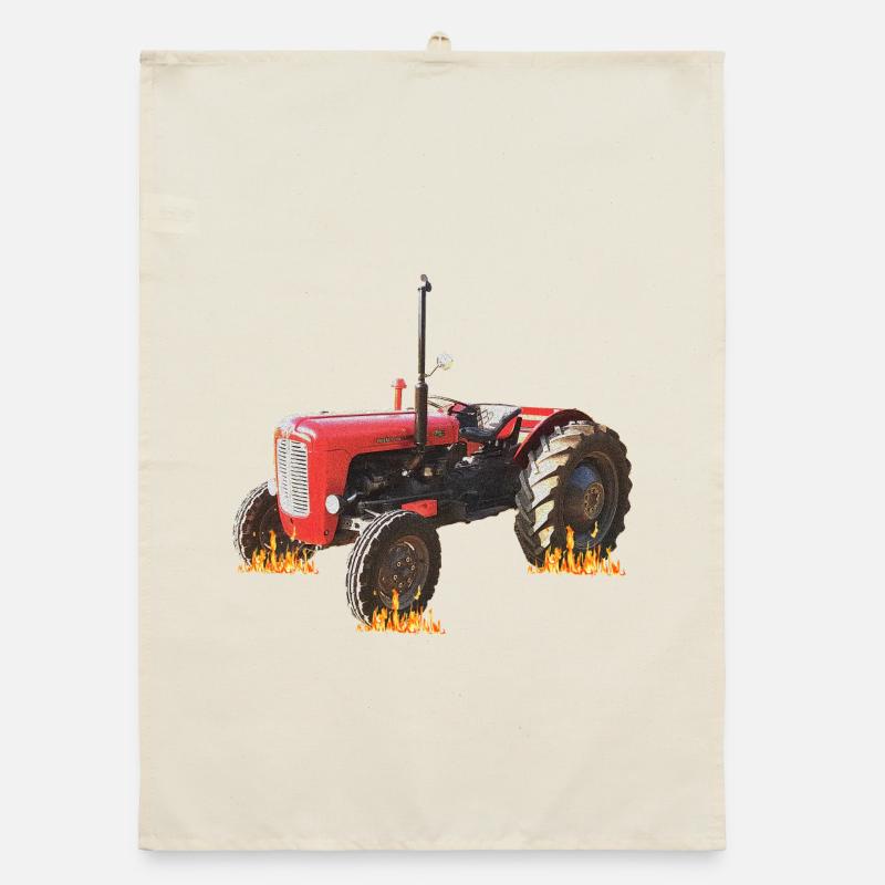 Flame Tractor Fireworks Organic dish towel