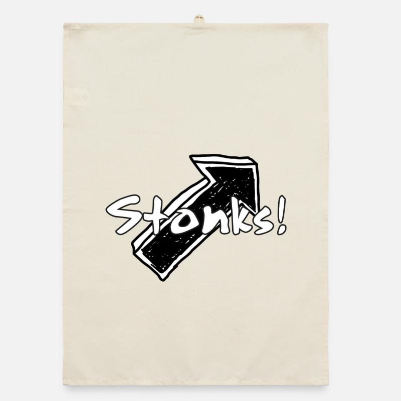 Stonks! Graffiti Word Graphics Organic dish towel