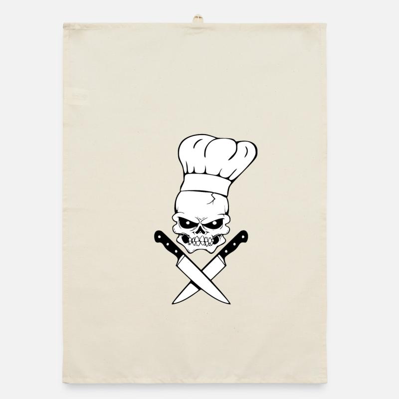 Skull cook Organic dish towel