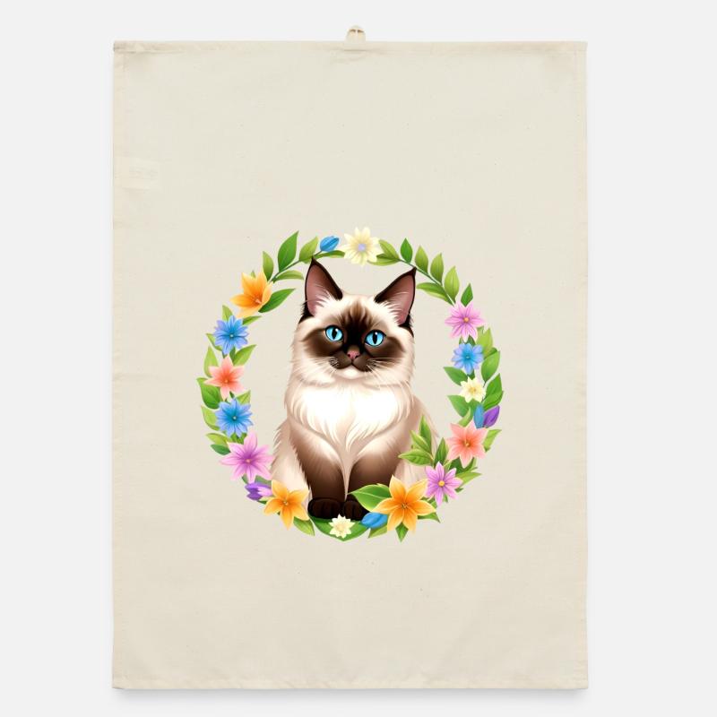 Frühlingserwachende Samtpfote Organic Geschirrtuch