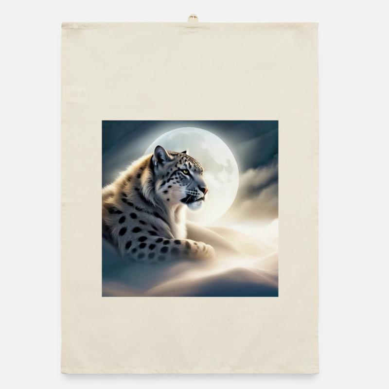 Schneeleopard Organic Geschirrtuch