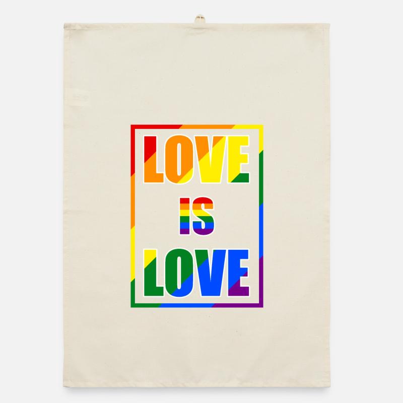 Love Is Love Pride Statement Organic dish towel