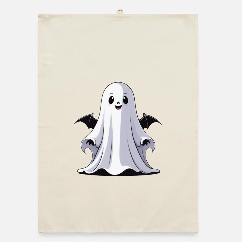 Fantôme d’Halloween Torchon bio