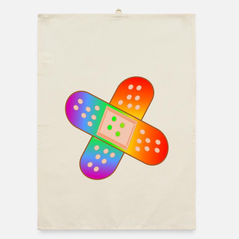 REGENBOGEN PFLASTER Organic Geschirrtuch