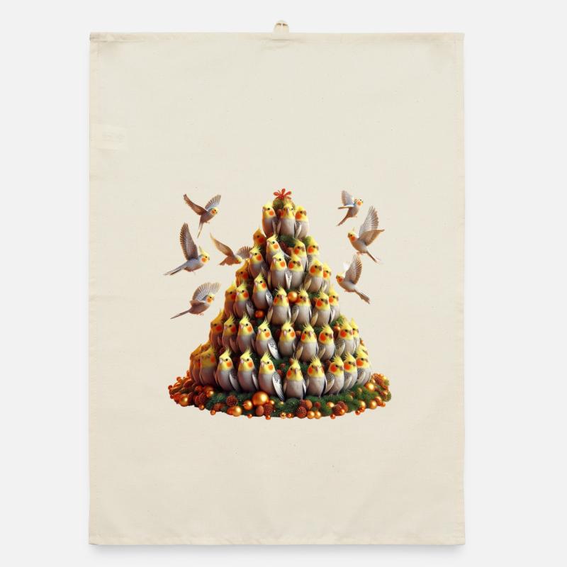 Weihnachtsbaum (02) - Organic Geschirrtuch - Natur