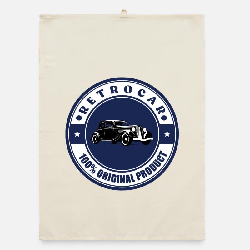 Retro-Auto - Organic Geschirrtuch - Natur