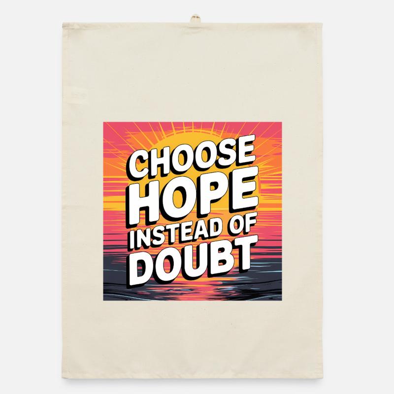 Choose Hope Sunset Illustration, Postitive  Organic dish towel