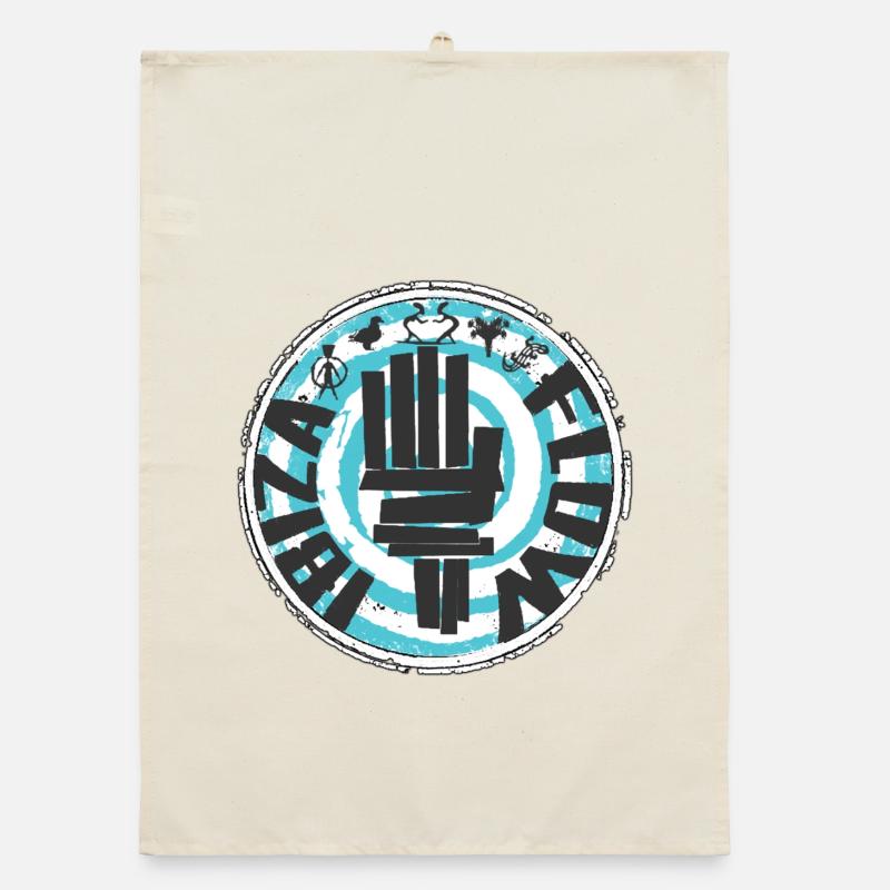 Design puissant d’Ibiza dans le style graffiti Torchon bio