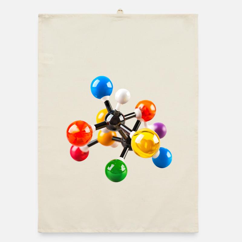 Modèle de structure moléculaire coloré Torchon bio