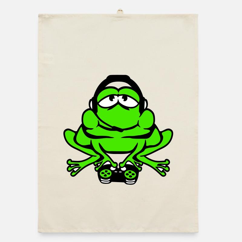 Frog Gamer Nerd Gaming Controller Console Game Organic dish towel