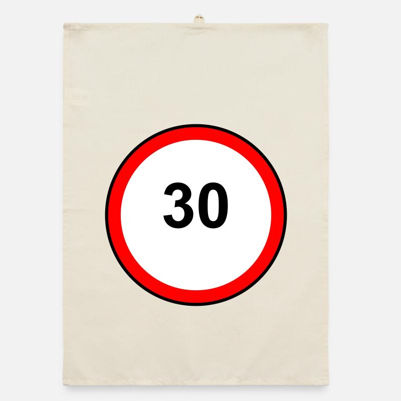 Tempo 30 Sign Pattern Organic dish towel