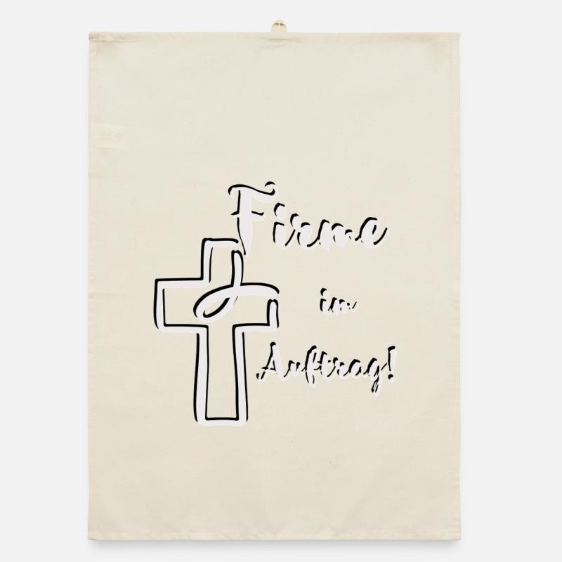 Firme pour le compte de Confirmation Fish Cross light Torchon bio