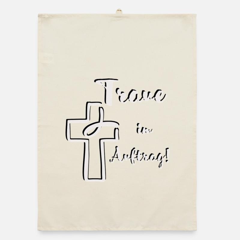 Commande de mariage Croix de poisson lumineux Torchon bio