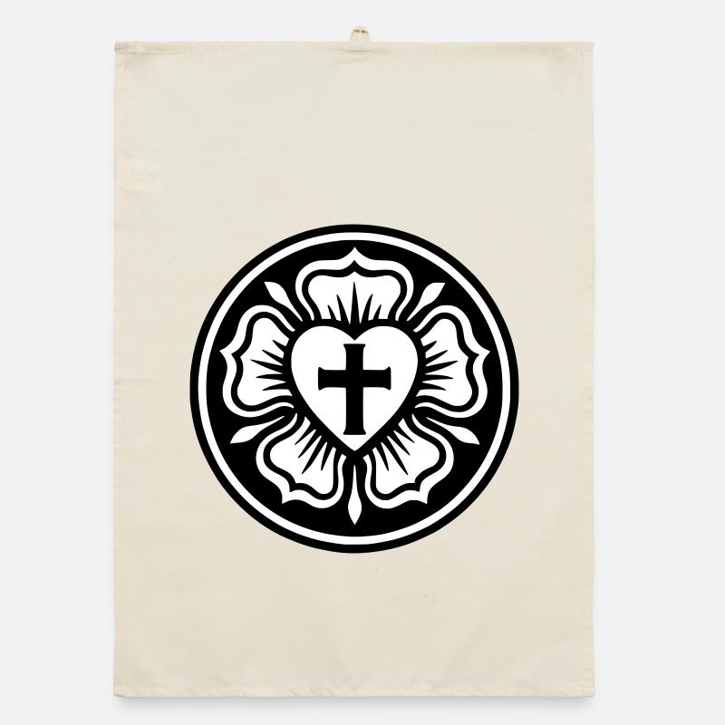 Lutheran Rose Organic dish towel