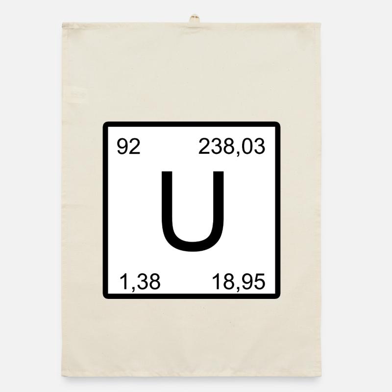 Uranium U Element Square Graphic Organic dish towel