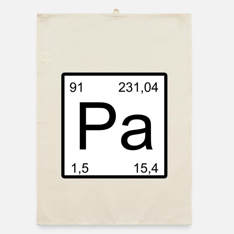 Protactinium Pa Element Typography Organic dish towel