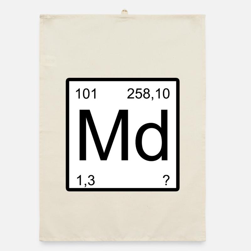 Md Mendelevium Element Monogram Organic dish towel