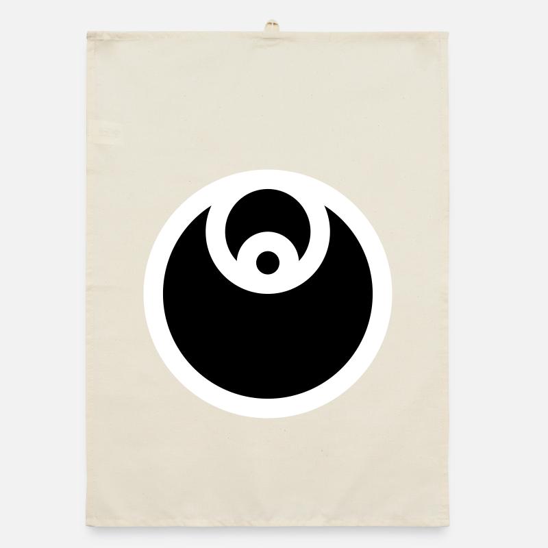 Circle Emblem Filled Organic dish towel