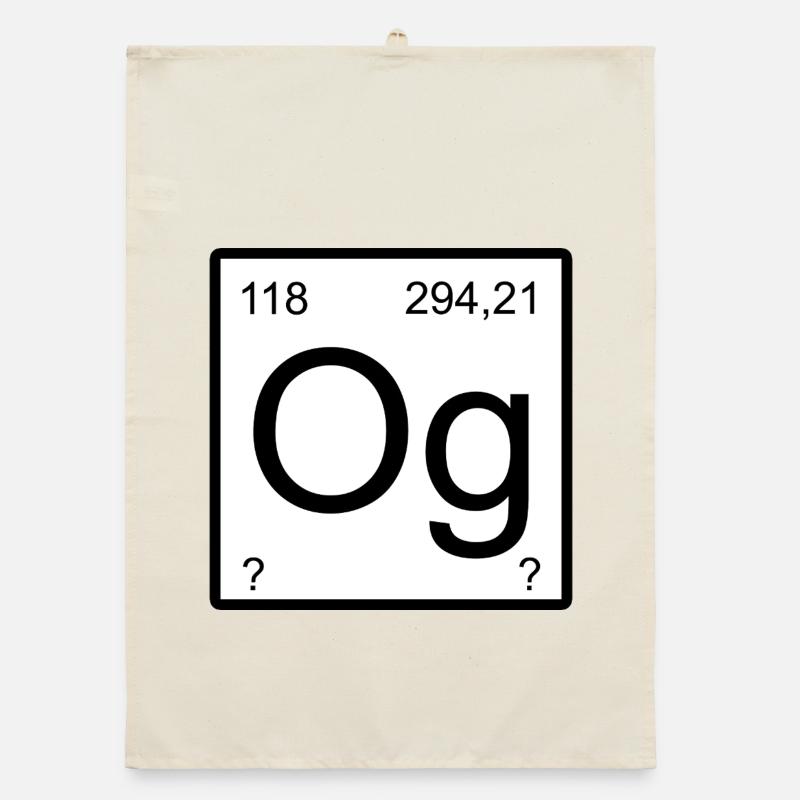 Oganesson og Element Graphic Periodic Table Organic dish towel