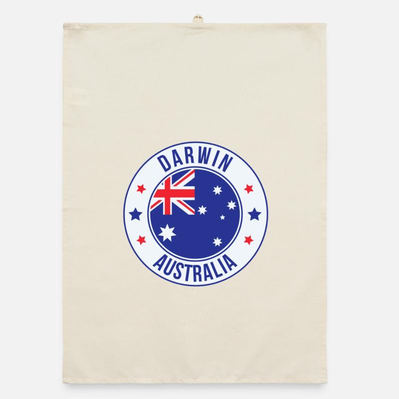 Darwin Australia Emblem Patch Organic dish towel
