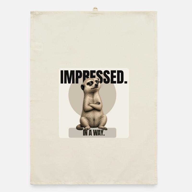 Impressionné. – Conception sarcastique de suricates Torchon bio