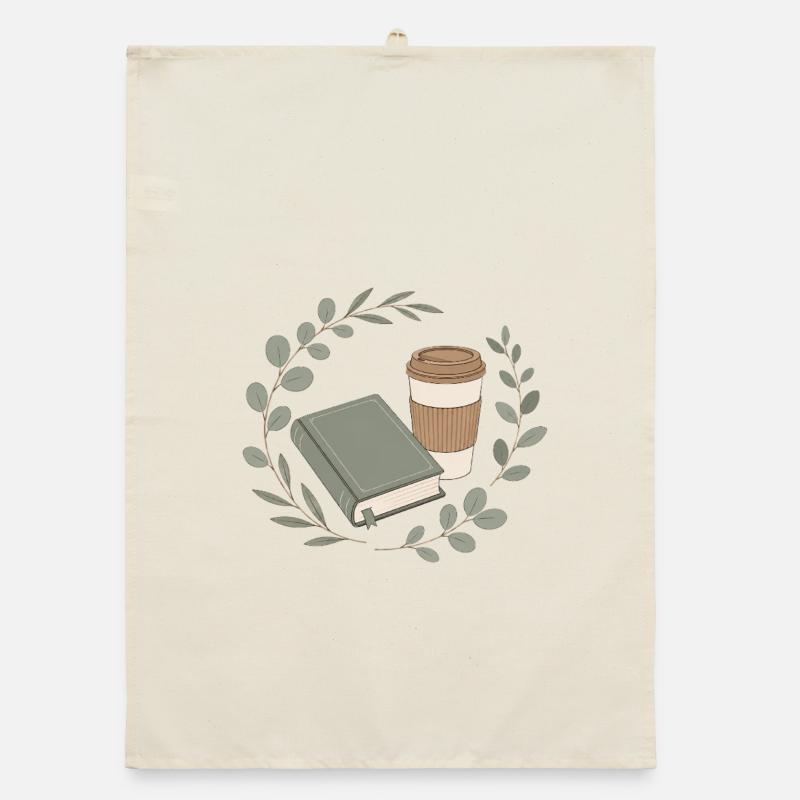 Buchfreundin Kapitel und Kaffee Organic Geschirrtuch