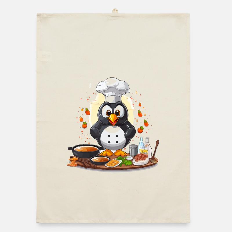 Kitchen Penguin Chef Design Torchon bio