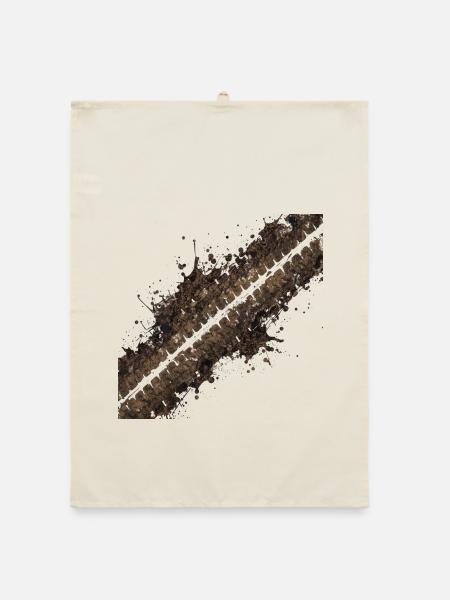 Offroad Reifenprofil Mud Dirt Track - Organic Geschirrtuch - Natur