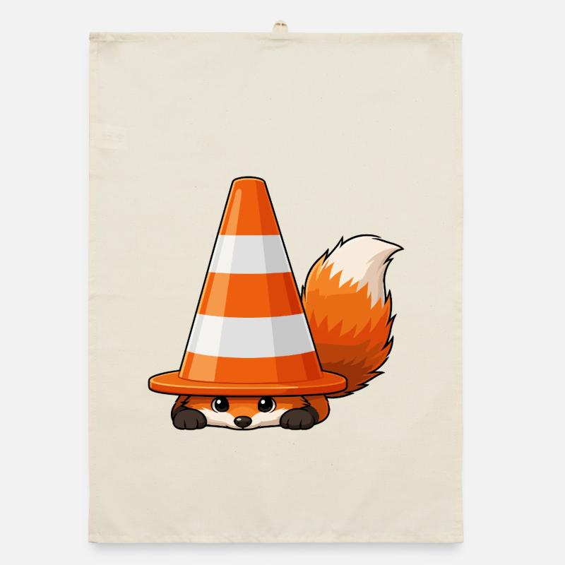 Fuchs unter Konus Organic Geschirrtuch