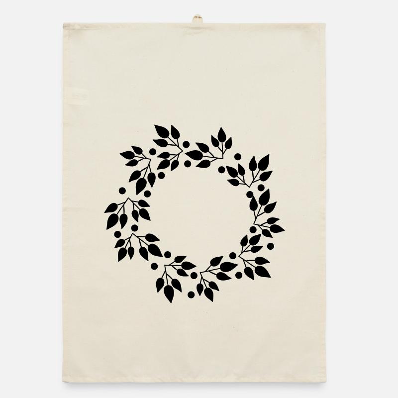 Wreath Organic dish towel