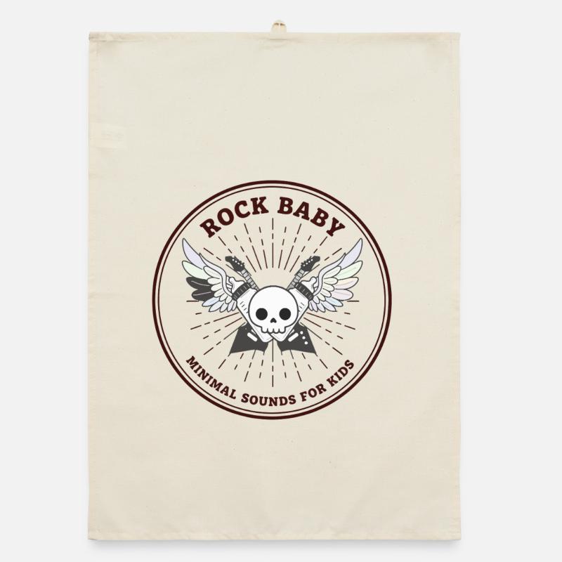 Skull Hipster Circle Organic Geschirrtuch
