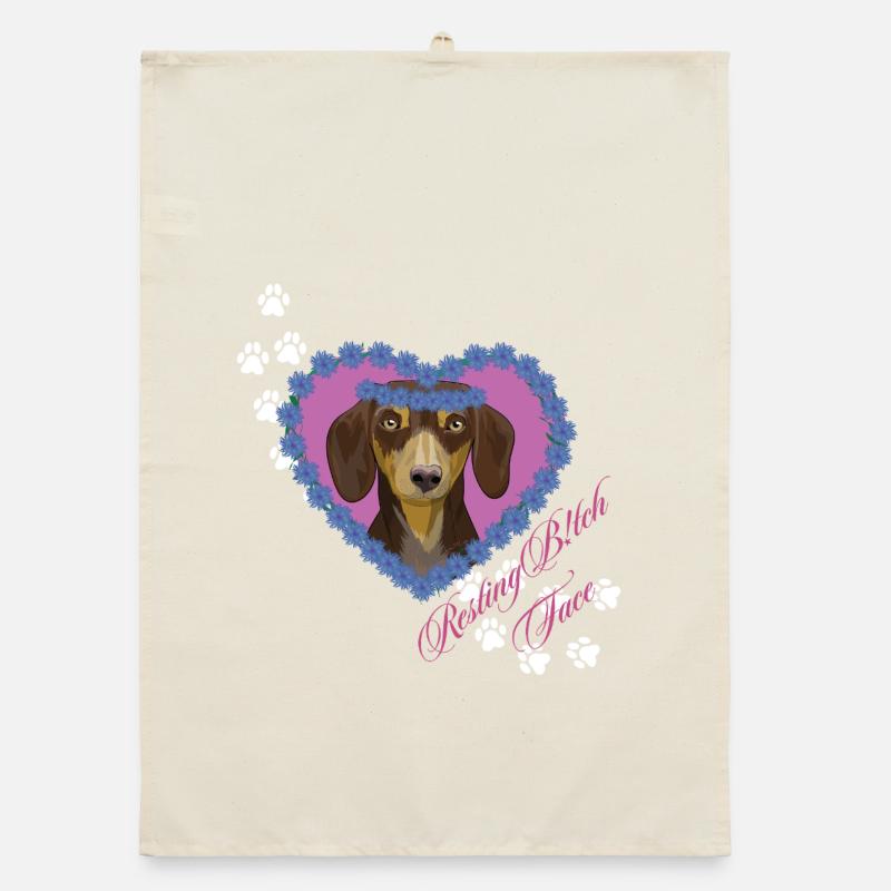 Resting B!tch Face Weenie Organic dish towel