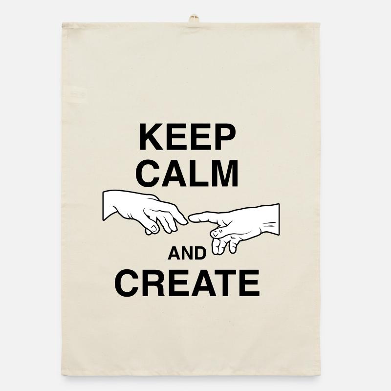 Keep calm and create Organic dish towel