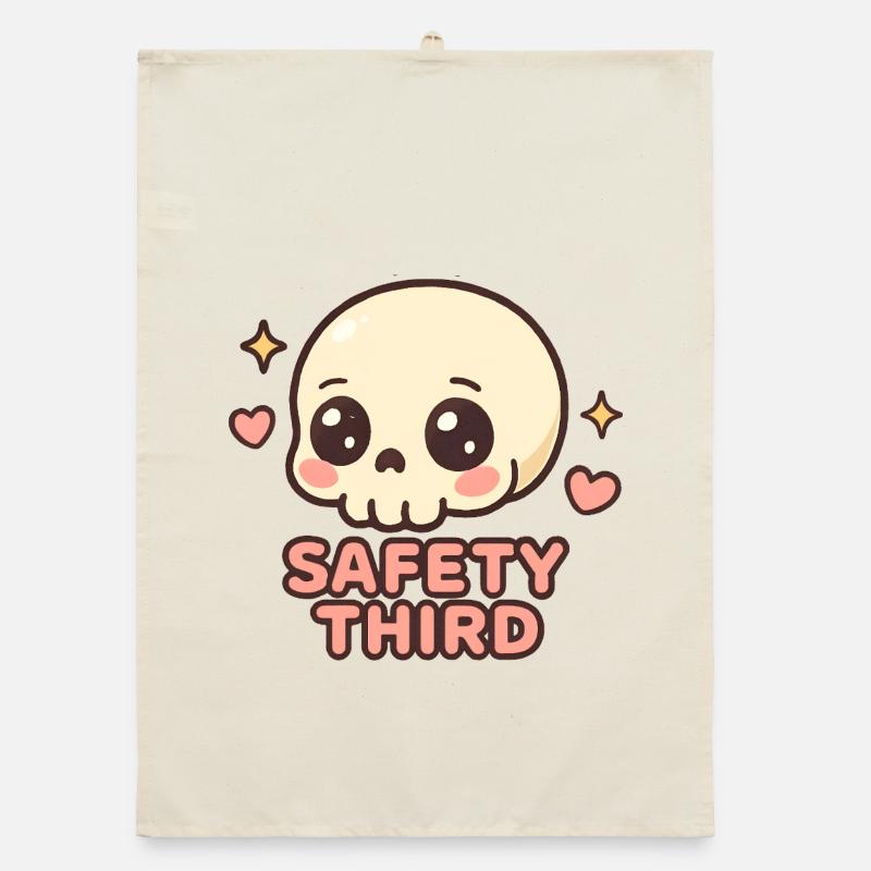 Safety Third Skull Funny Safety Third Organic dish towel