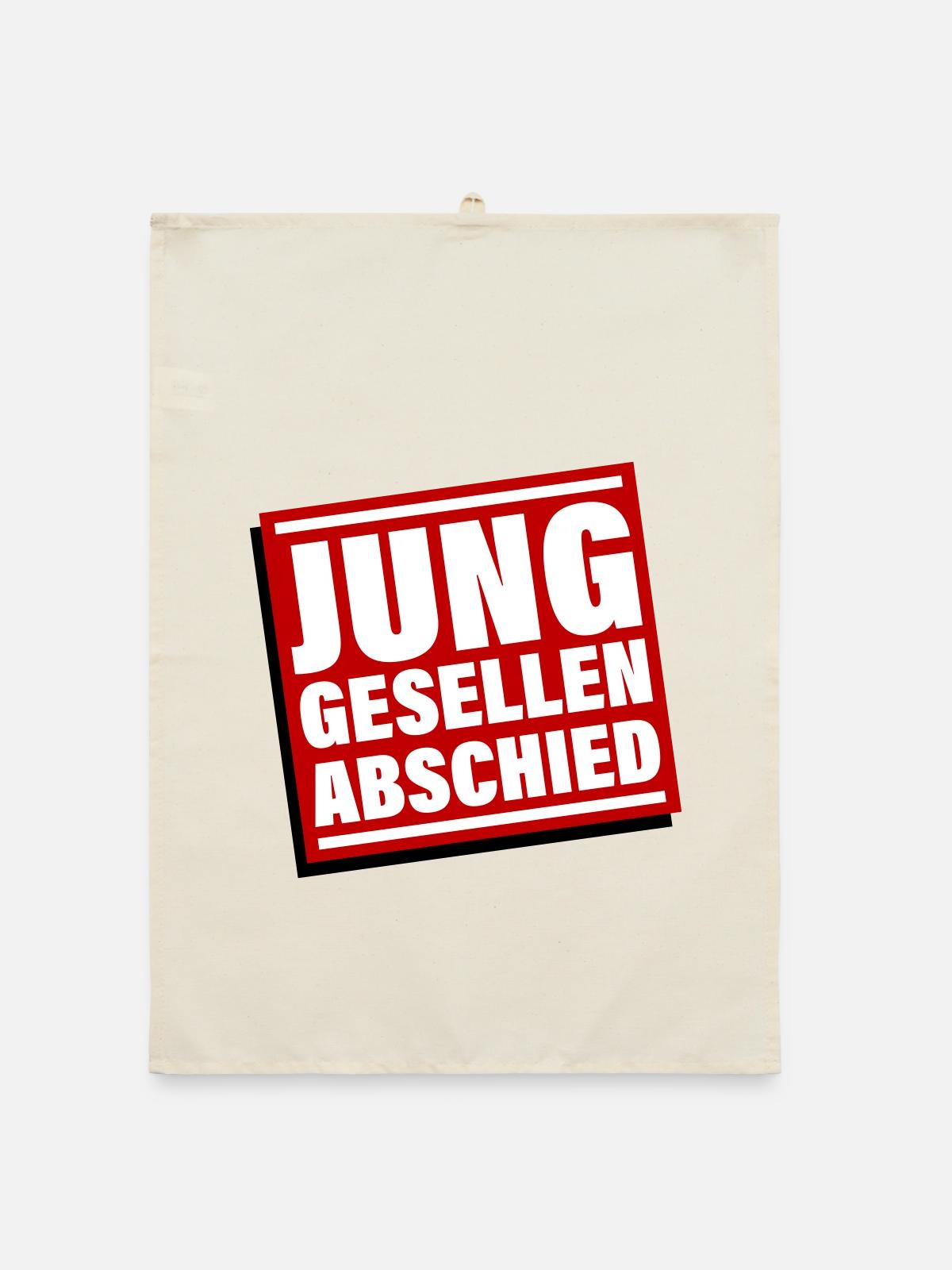 Junggesellenabschied Jga Junggeselle - Organic Geschirrtuch - Natur - Vorne