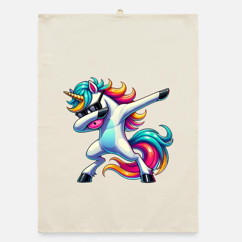 Dab Einhorn Dabbing Einhörner Unicorn Mädchen Organic Geschirrtuch