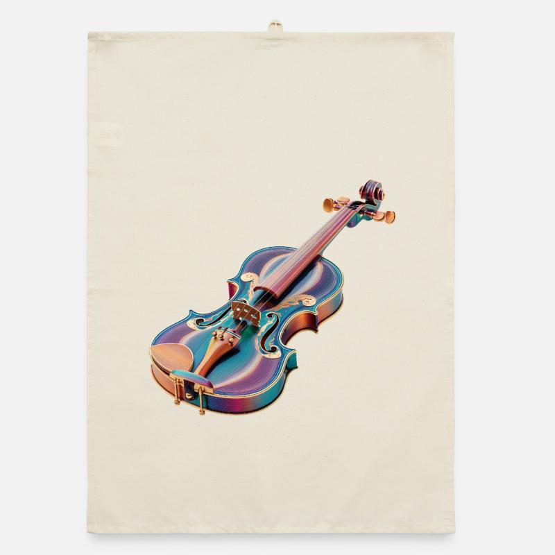 Art du violon arc-en-ciel Torchon bio