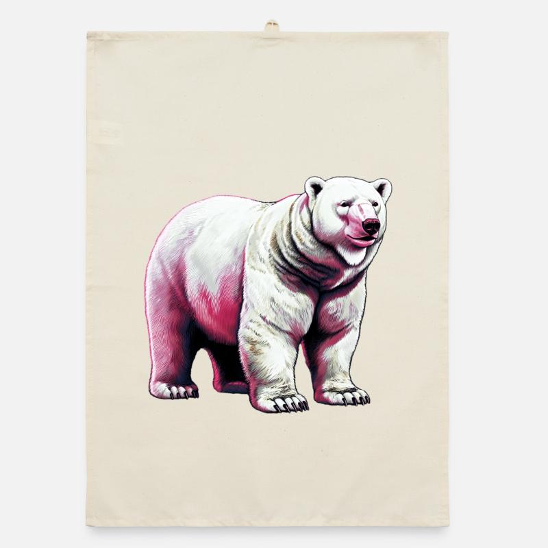 Weißer Eisbär Organic Geschirrtuch